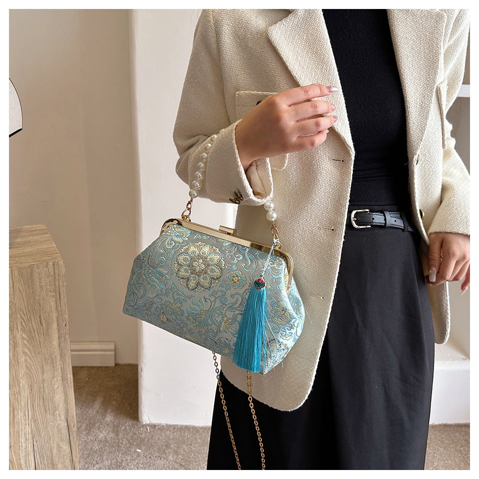 Vintage Silk Evening Handbag