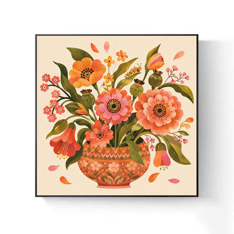 Decorative Flower Canvas Artwork