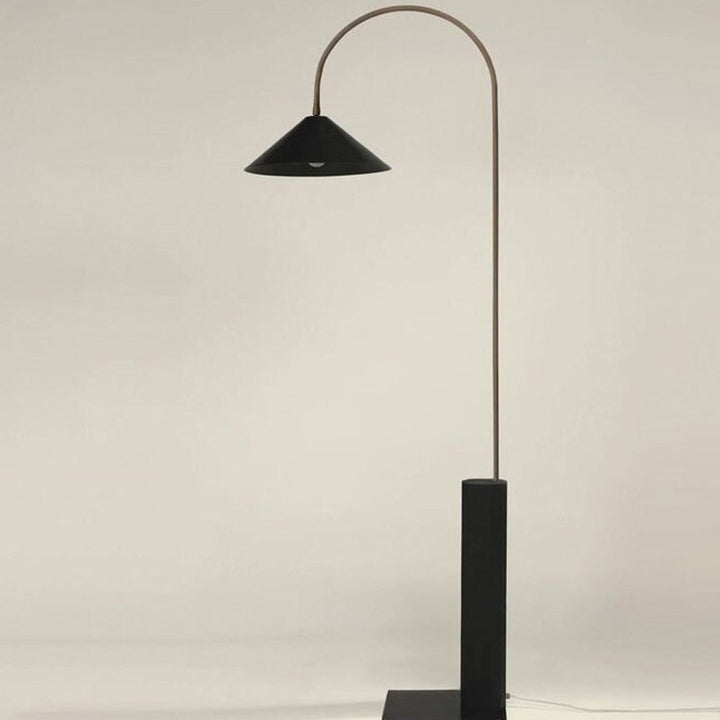 Modern Arching Floor Lamp with Unique Shade Design