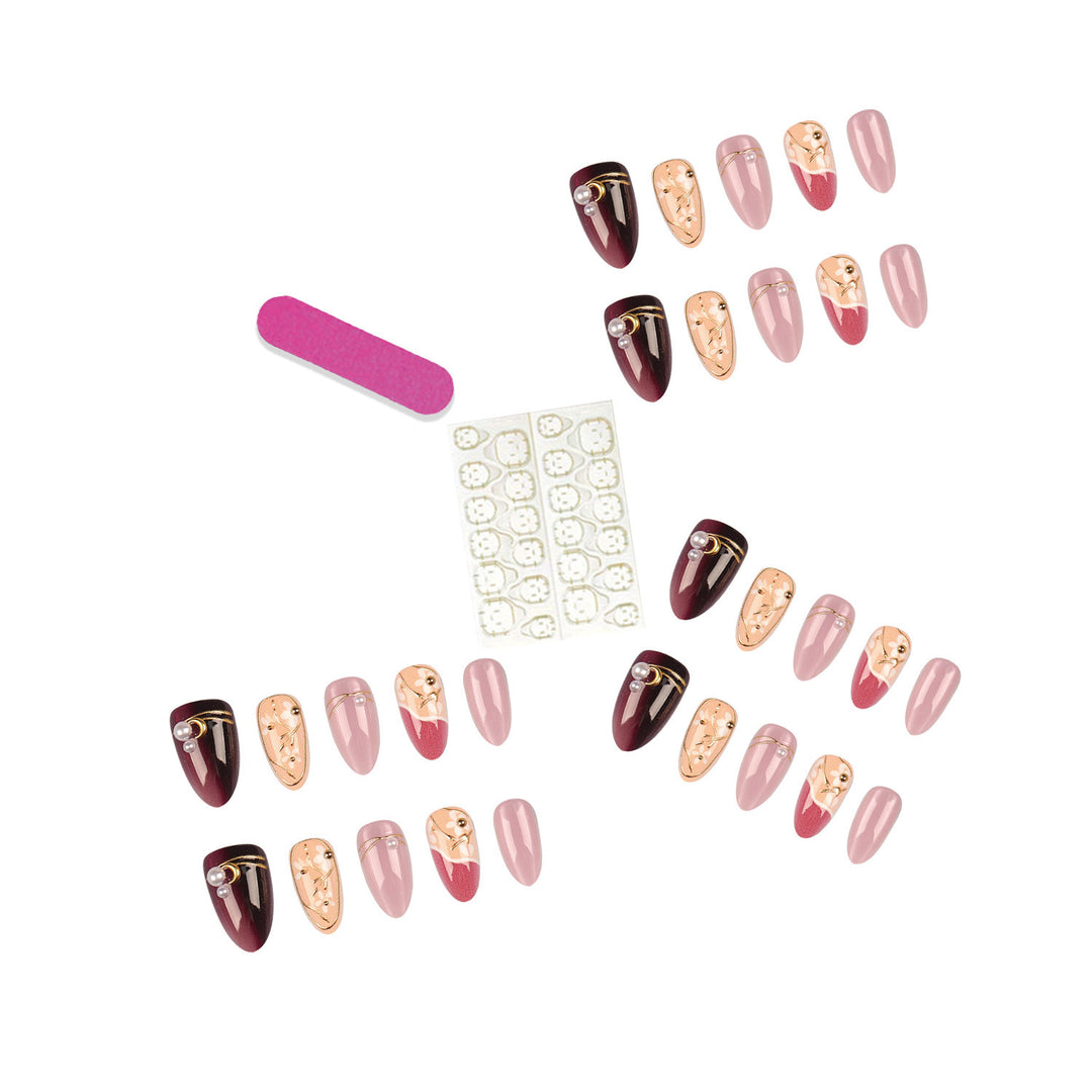 Elegant Decorative Press-On Nails