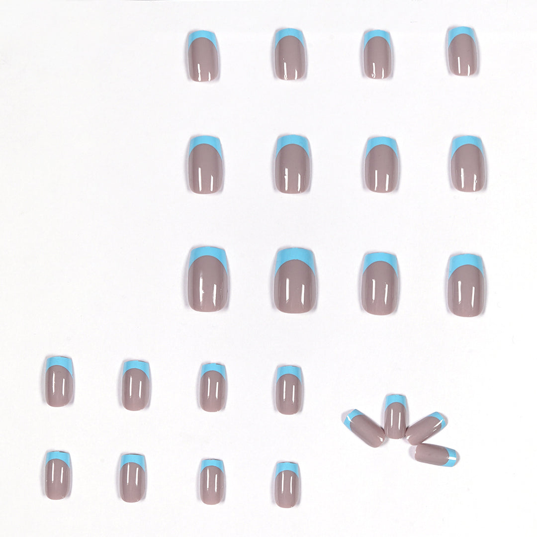 Artificial nails with creative French tip design Kalsten