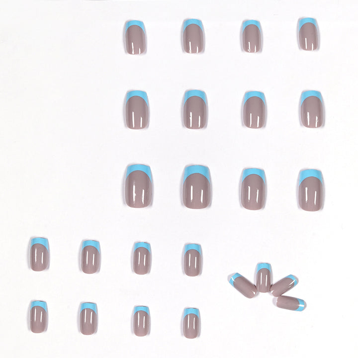 Artificial nails with creative French tip design Kalsten
