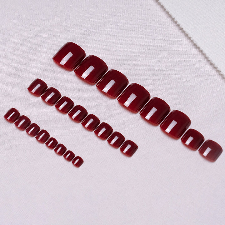 Elegant Glossy Toenail Art