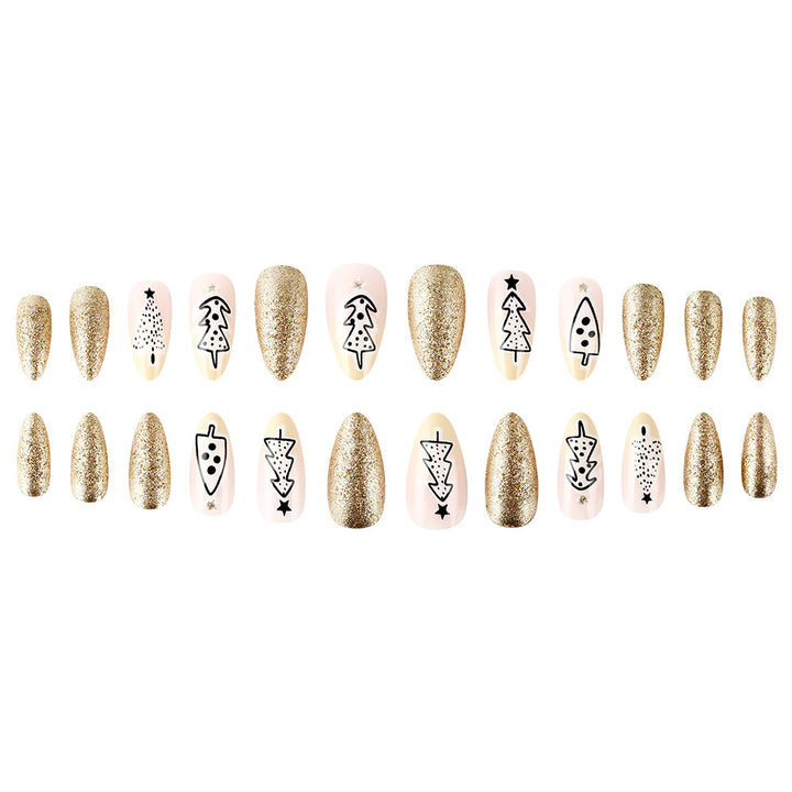 Festive Holiday-Themed Press-On Nails Kalsten