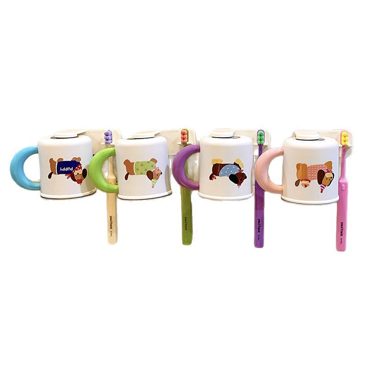 Wall-mounted toothbrush holder with cute dog design Kalsten