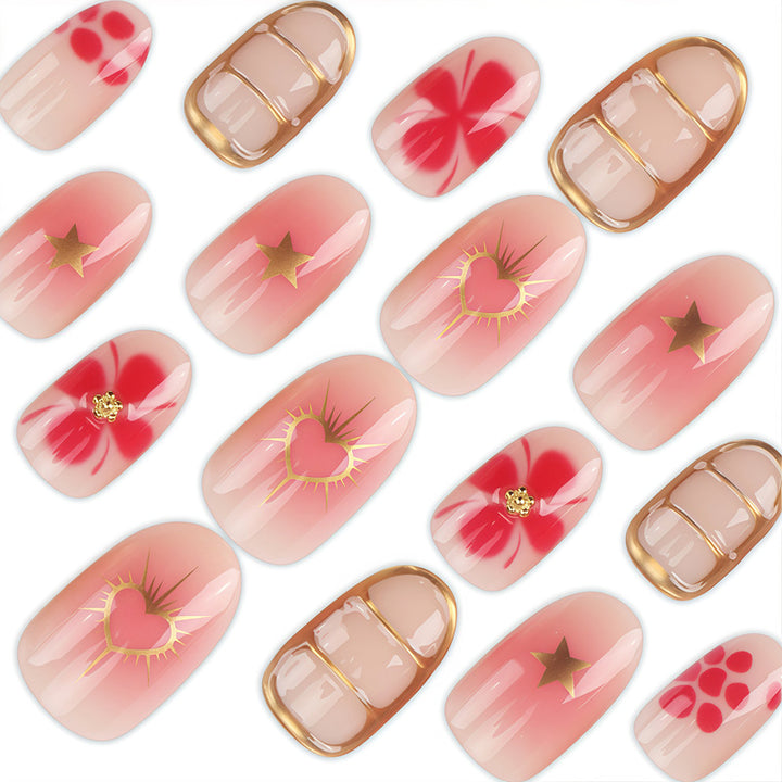 Floral Design Press-On Nail Art Set Kalsten
