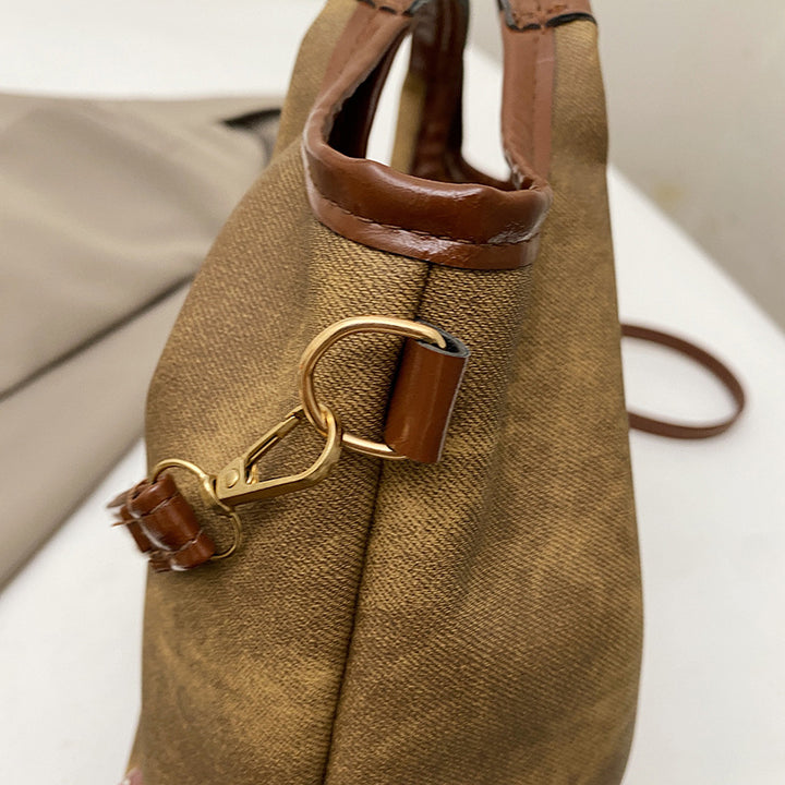 Glossy Faux Leather Handbag