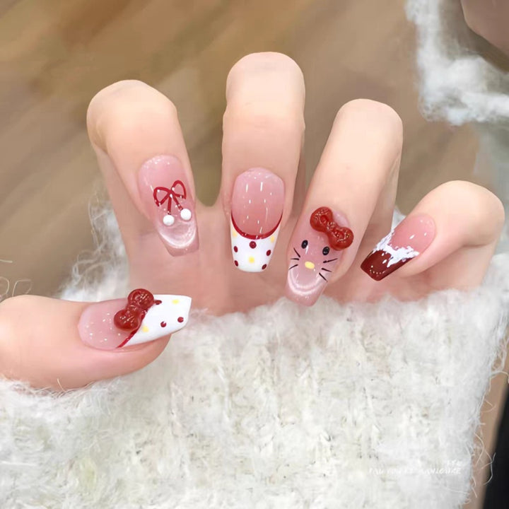 Artificial nails with cute 3D designs Kalsten