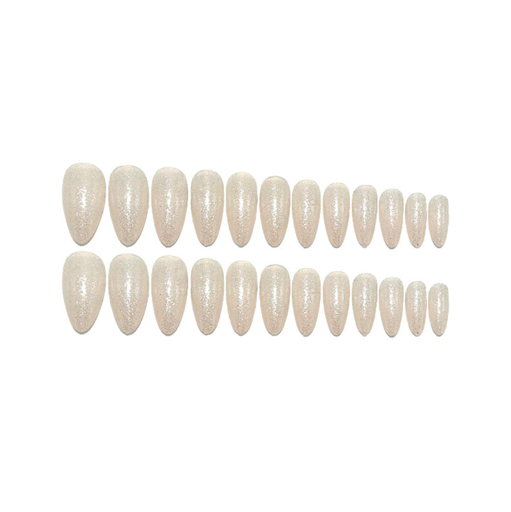 Artificial nails in elegant lace design with glitter effects Kalsten