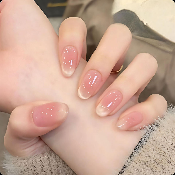 Natural Glossy Press-On Nail Set Kalsten