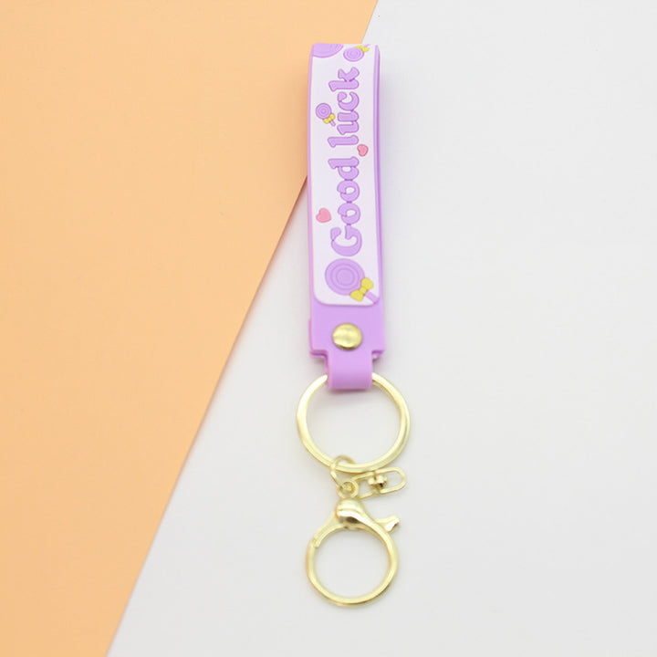 Unisex keychain with motivating lucky saying Kalsten