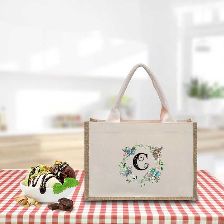 Spacious jute bag with reinforced handles Kalsten