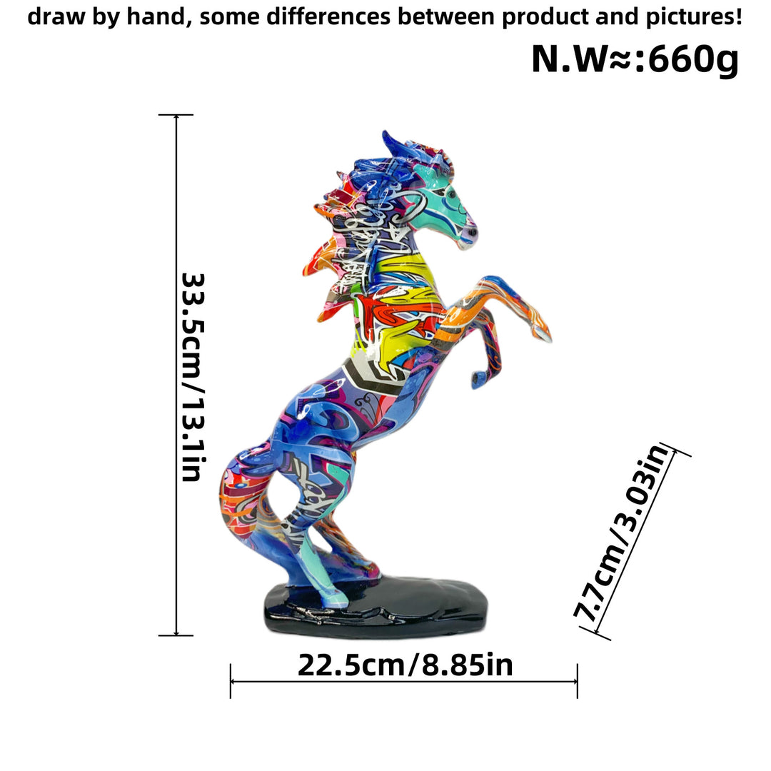 Artful Running Horse Sculpture Kalsten