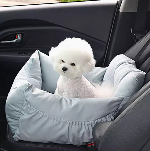 Cushioned Striped Pet Armchair Dog Bed