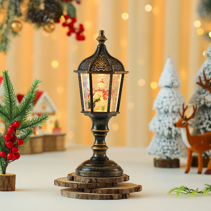 Decorative Lantern with Santa Scene Kalsten
