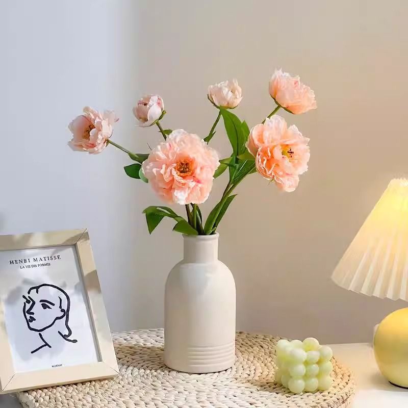 Realistic Peony Floral Stem