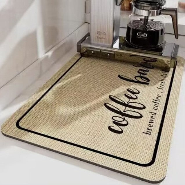 Coffee-Themed Kitchen Mat