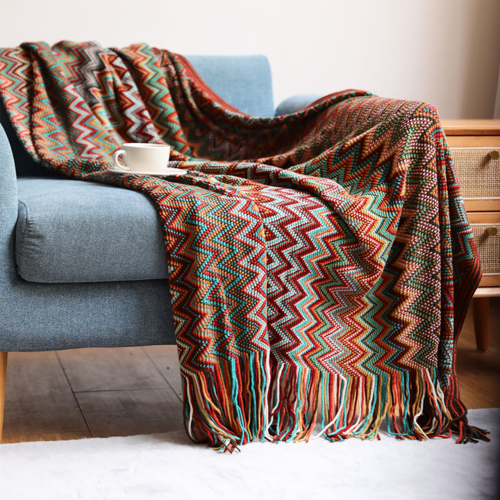 Zigzag Weave Throw Blanket Kalsten