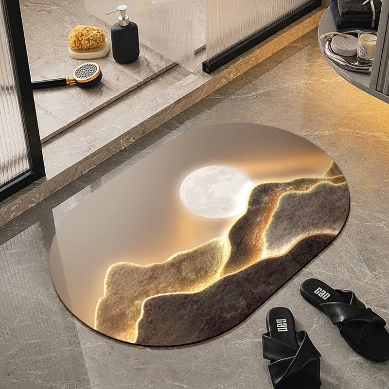 Artistic Glow-In-the-Dark Bath Mat