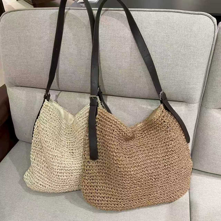 Hand-knotted shoulder bag made of natural materials Kalsten