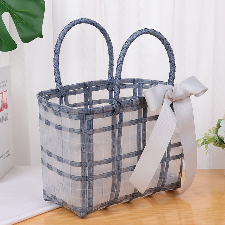 Stylish and spacious basket bag with bow accent Kalsten