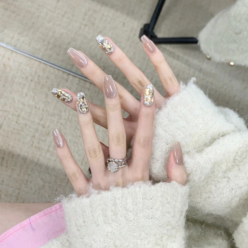 Luxury Rhinestone-Embellished Press-On Nail Set Kalsten