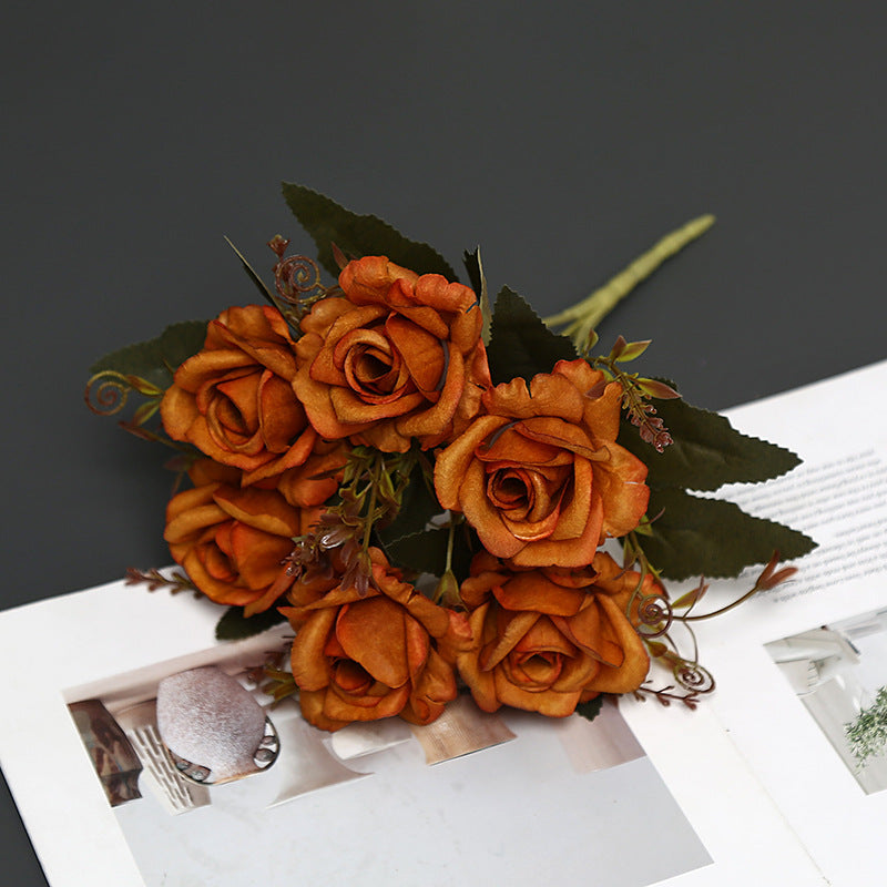 Decorative Faux Rose Bouquet for Indoor Display