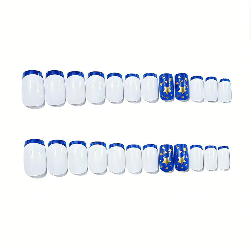 Star-Embellished Acrylic Nail Extensions Kalsten