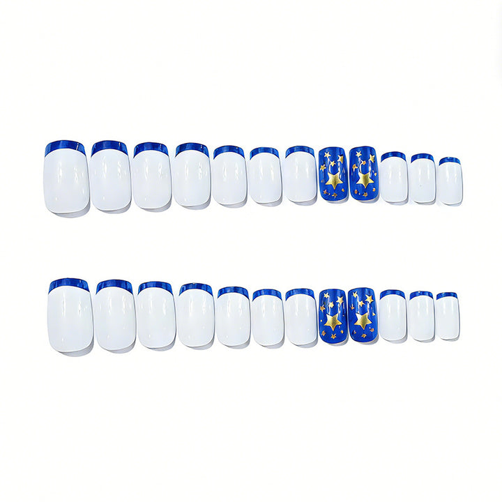 Star-Embellished Acrylic Nail Extensions Kalsten