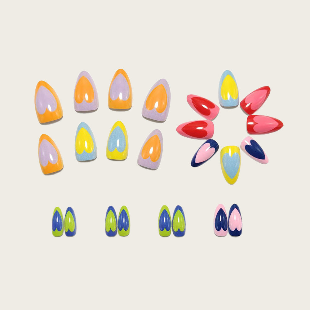 Artificial nails with cheerful heart design Kalsten