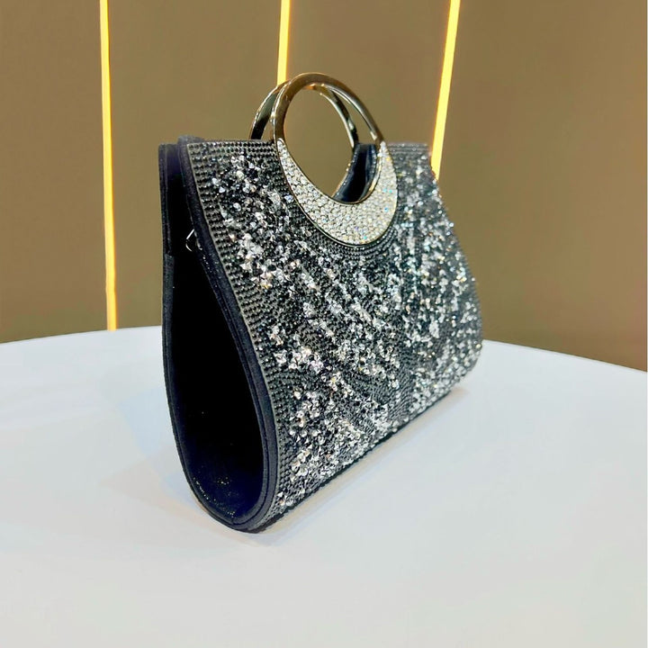 Statement Rhinestone-Embellished Evening Handbag
