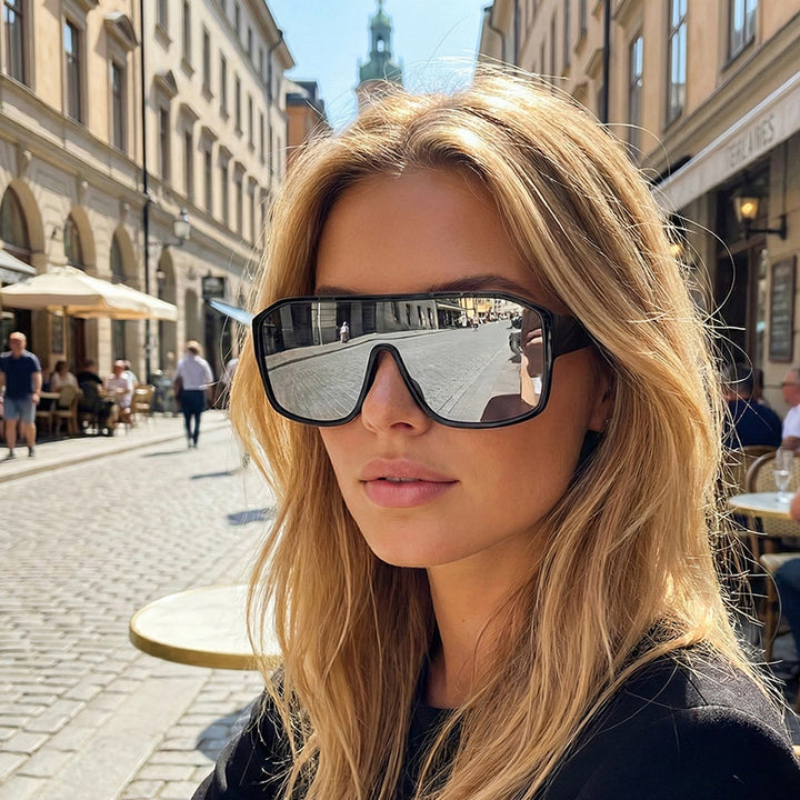 Ladies Fashion Oversized Sunglasses in Futuristic Design Kalsten