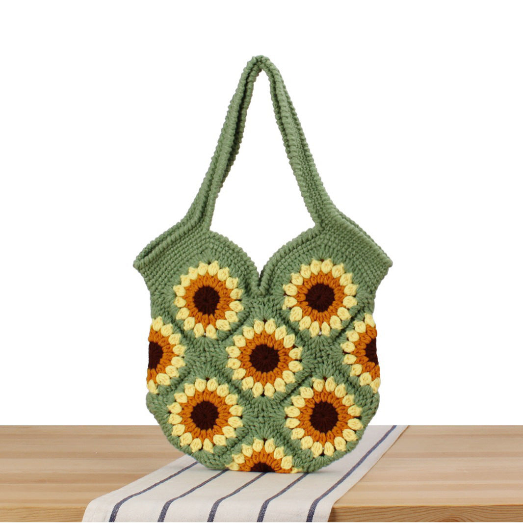 Handbag with Floral Crochet Patterns Kalsten
