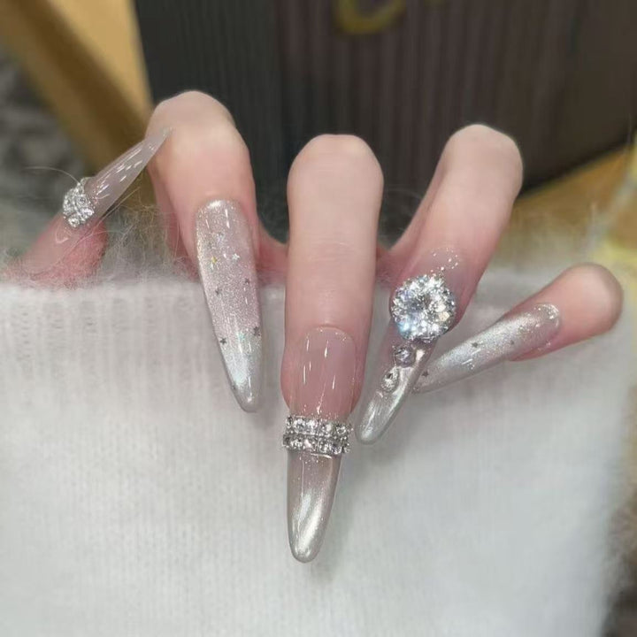 Elegant Floral Design Press-On Nail Extensions Kalsten