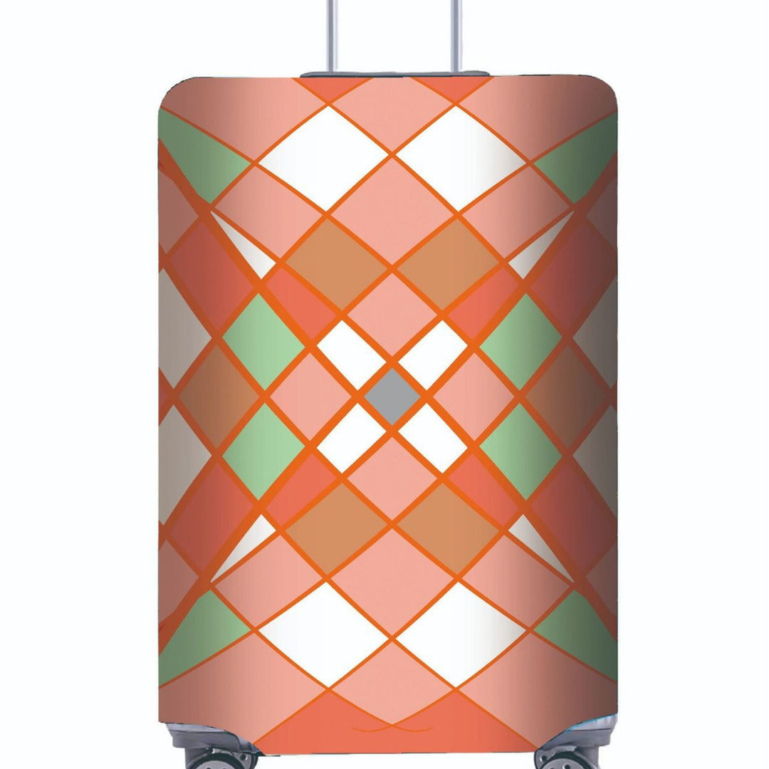 Women's Hard Shell Suitcase with Modern Geometric Design Kalsten