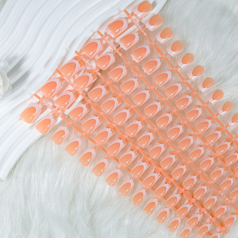 Acrylic nail set with elegant French tips and minimalist designs Kalsten