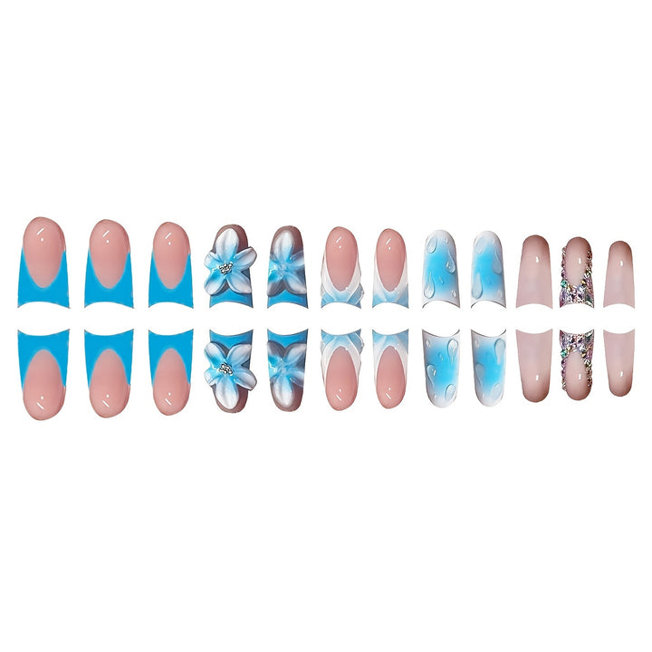 Elegant Artistic Floral Acrylic Nail Set Kalsten