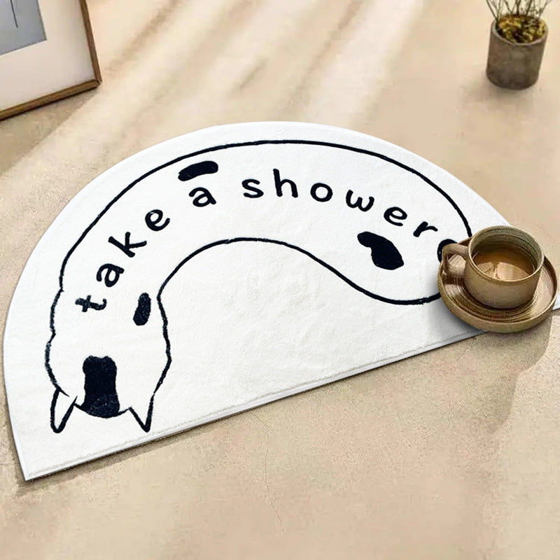 Artistic Shower-Themed Bath Mat