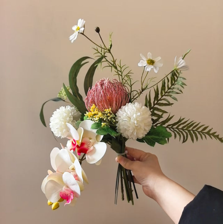 Lifelike Botanical Floral Arrangement