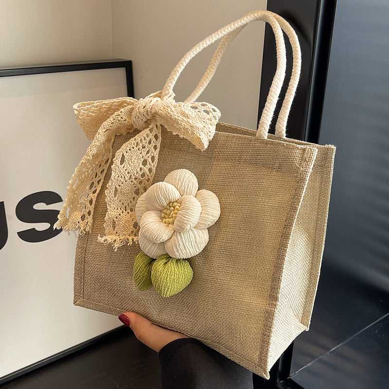 Floral Embellished Tote