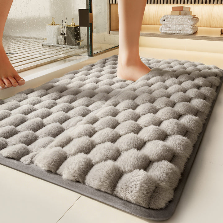 Plush Textured Bathroom Mat