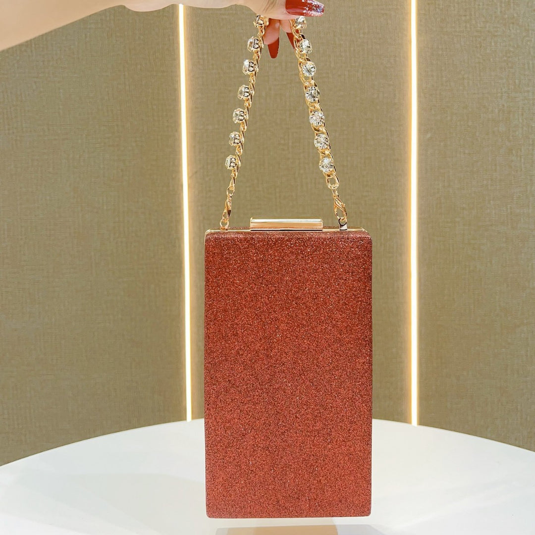 Elegant Crystal-Accented Evening Clutch