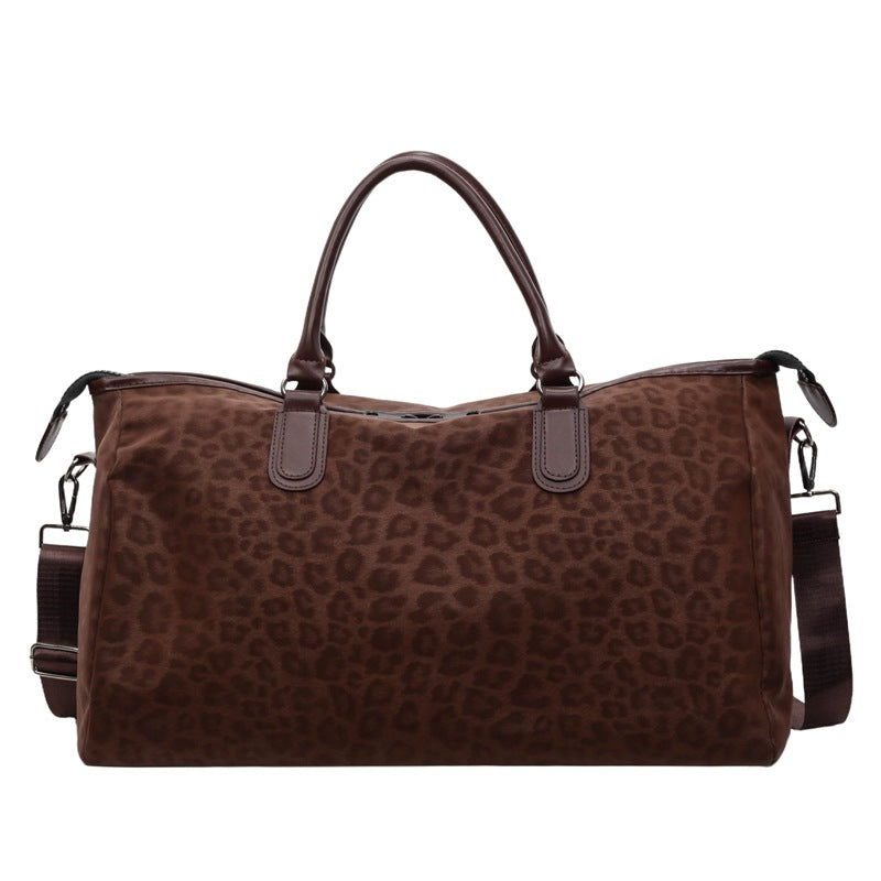 Stylish Leopard Print Travel Duffel Bag