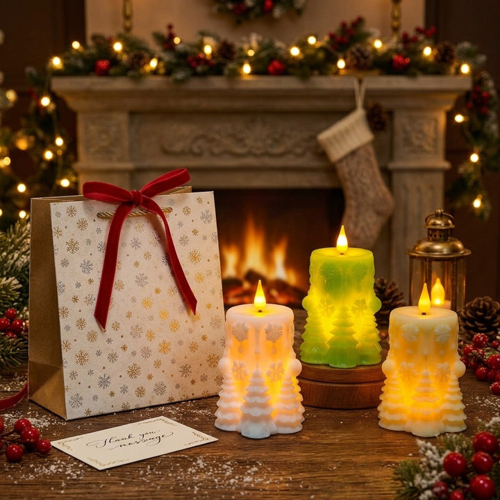 Winter Decorative Candle