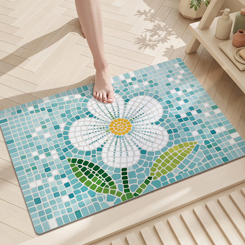 Floral Non-Slip Bath Mat Kalsten