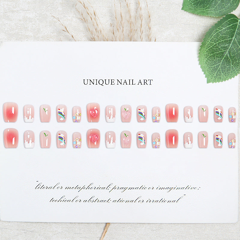 Creative nail art set with colorful fruit motifs and stylish designs Kalsten