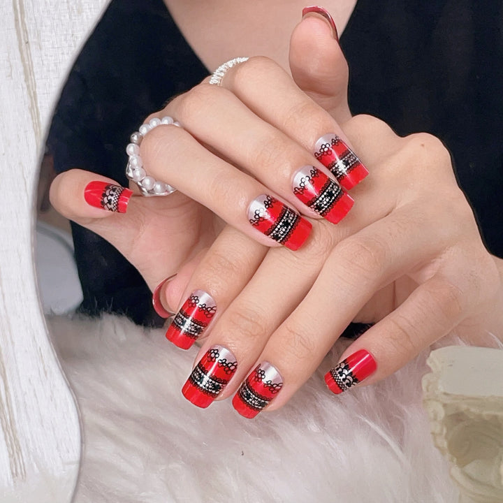 Decorative Press-On Nail Art Set