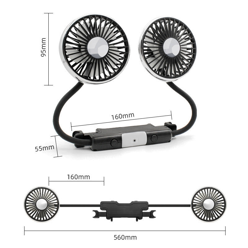 Flexible car fan with adjustable holder Kalsten