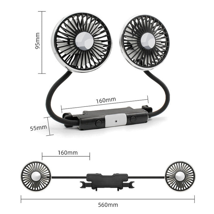 Flexible car fan with adjustable holder Kalsten