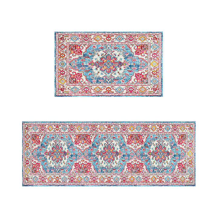Vintage Floral Print Area Rug Set Kalsten